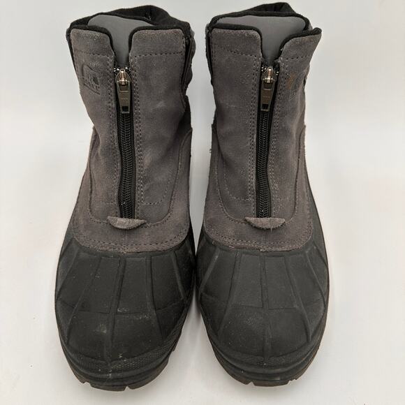 Sorel Men's Grey Leather Barn Zip Boot Thinsulate Size 8 - Picture 4 of 9